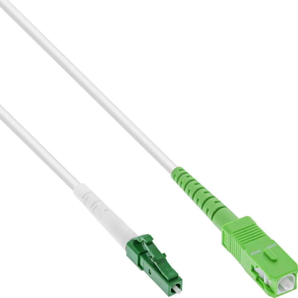 „InLine®“ šviesolaidinis paprastasis kabelis, FTTH, LC/APC nuo 8° iki SC/APC 8°, 9/125 µm, OS2, 3 m