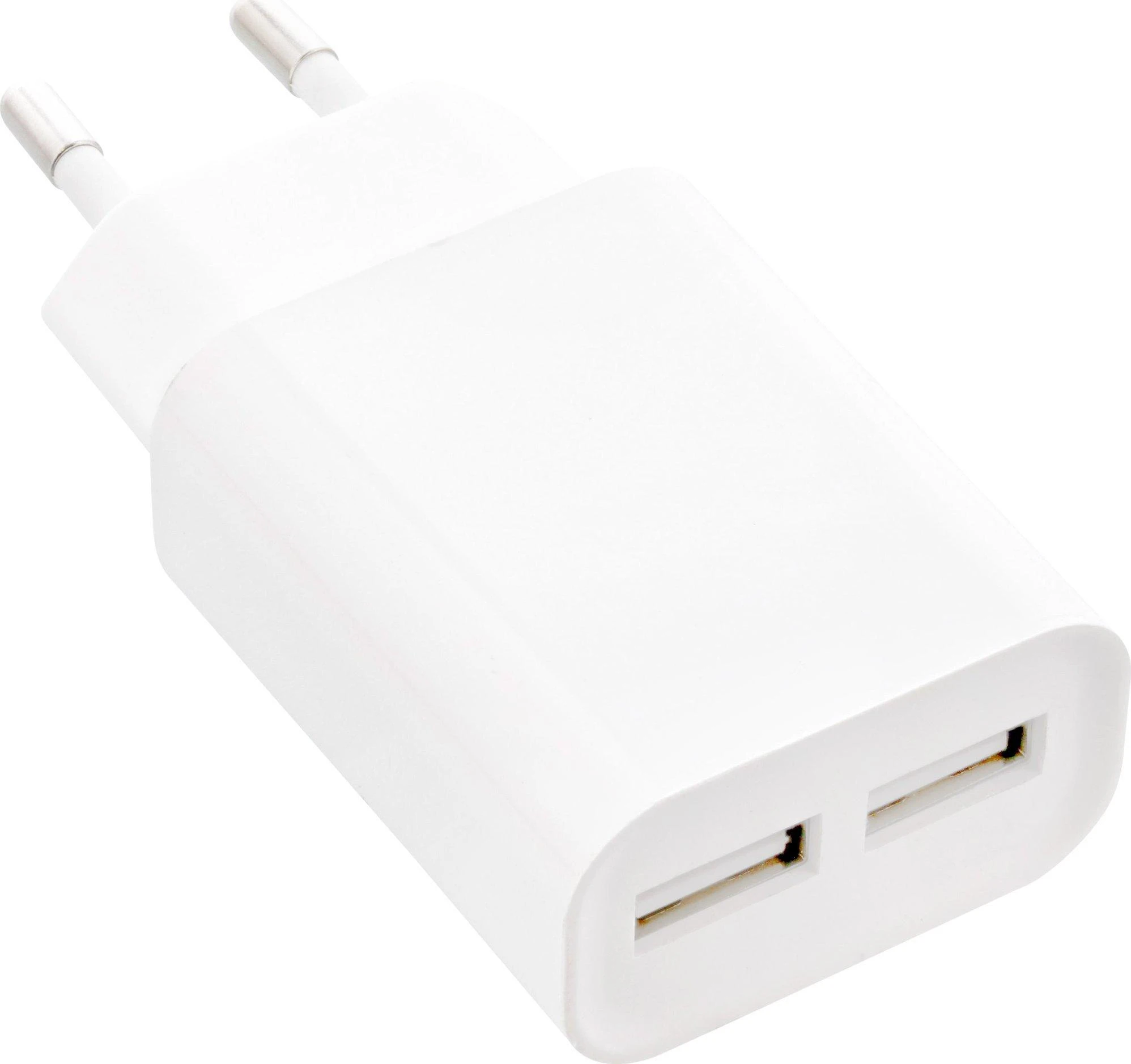 Baltas 2-port USB sieninis įkroviklis