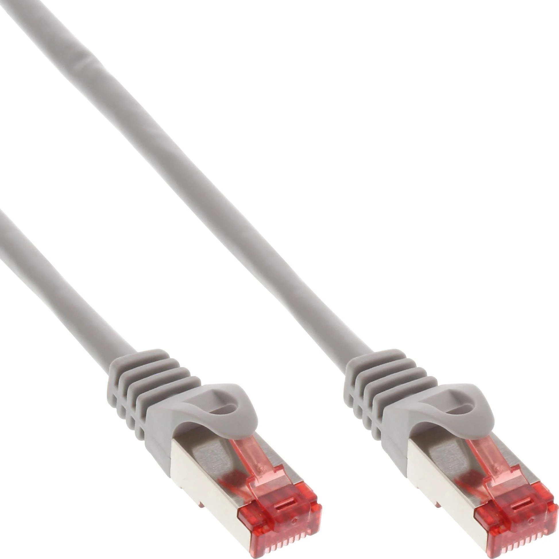 InLine 200vnt. pakuotė Bulk-Pack InLine® Komutacinis kabelis S/FTP PiMF Cat.6 250MHz PVC varinis pilkas 0,25m