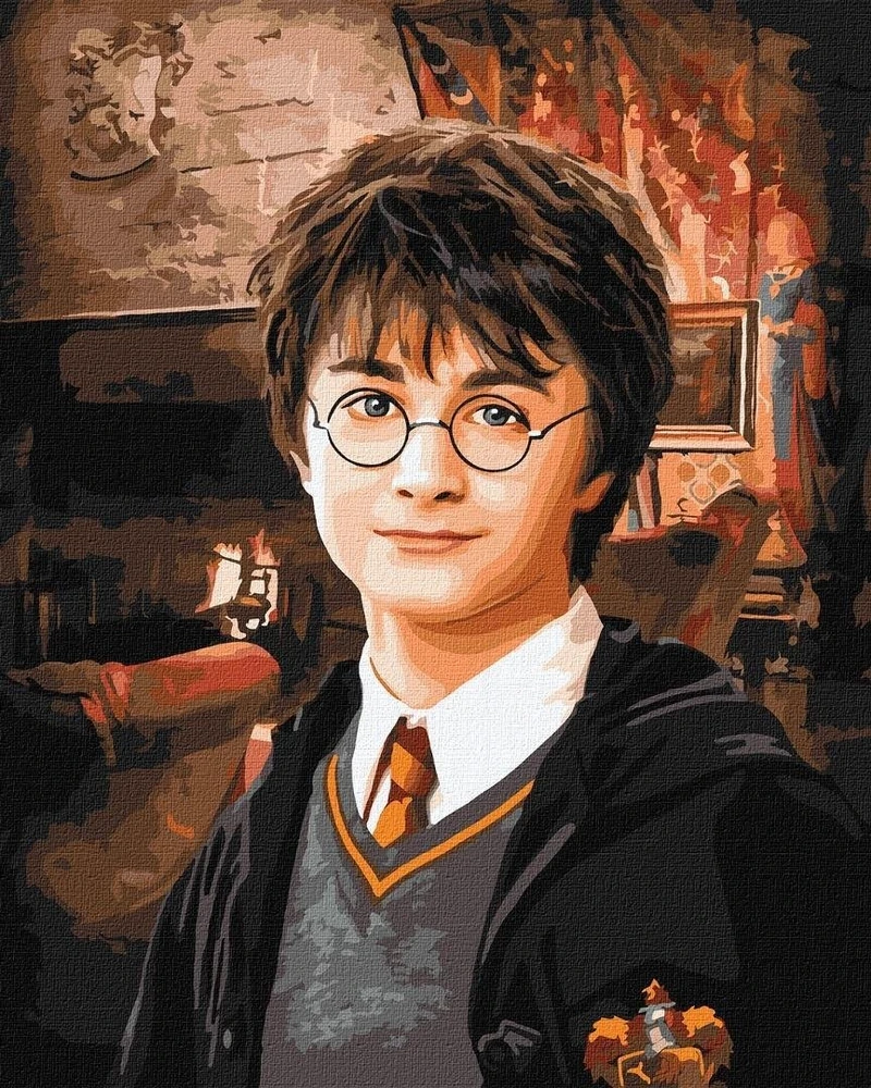 Ideyka Tapyba pagal skaičius: "HARIS POTERIS" Grifindoro bendroji salė Warner Bros 40x50 dėžutėje