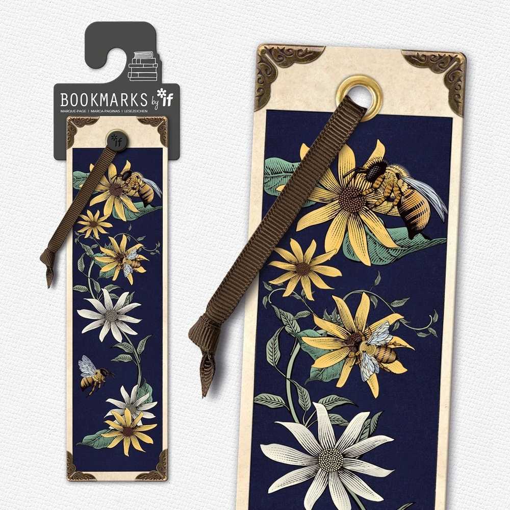 Bookshop Vintage Bookmarks - Bees &amp; Flowers