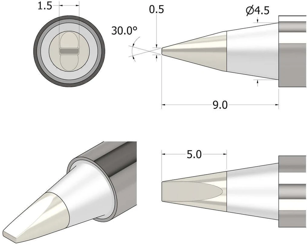 iFixit FixHub Lötspitze Meißelform – 1,5 mm