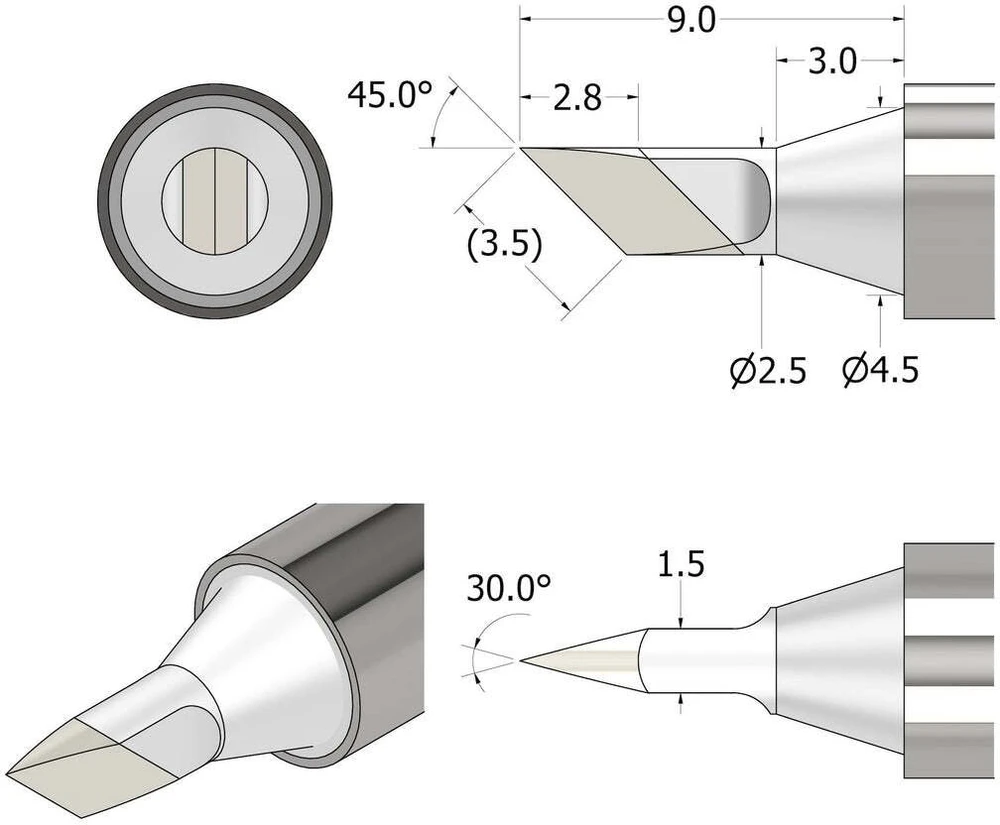 iFixit FixHub Lötspitze messerförmig – 2,5 mm