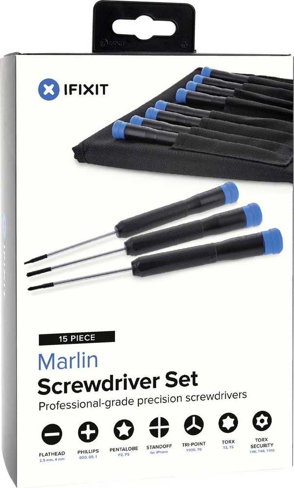 iFixit Ifixit Marlin atsuktuvų rinkinys, 15 dalių (EU145462-1)