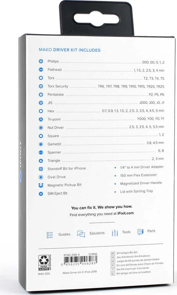 iFixit Mako 64 dalių įrankių rinkinys
