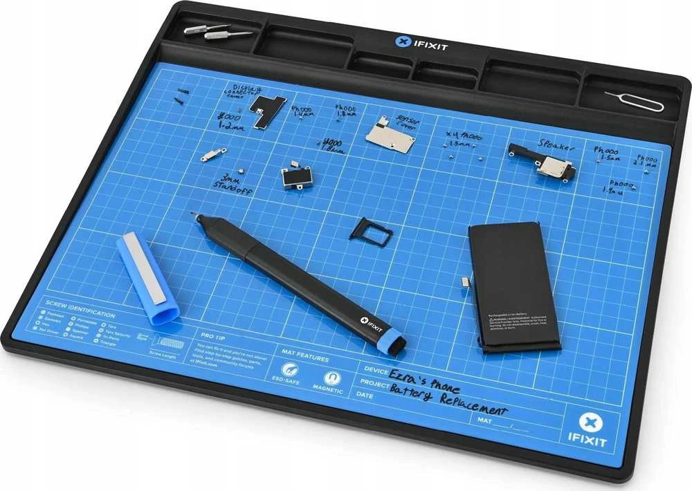 iFixit FixMat Mėlyna (Mėlynas) Magnetinis ESD Kilimėlis