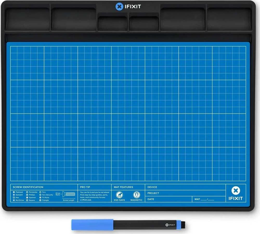 iFixit FixMat Mėlyna (Mėlynas) Magnetinis ESD Kilimėlis