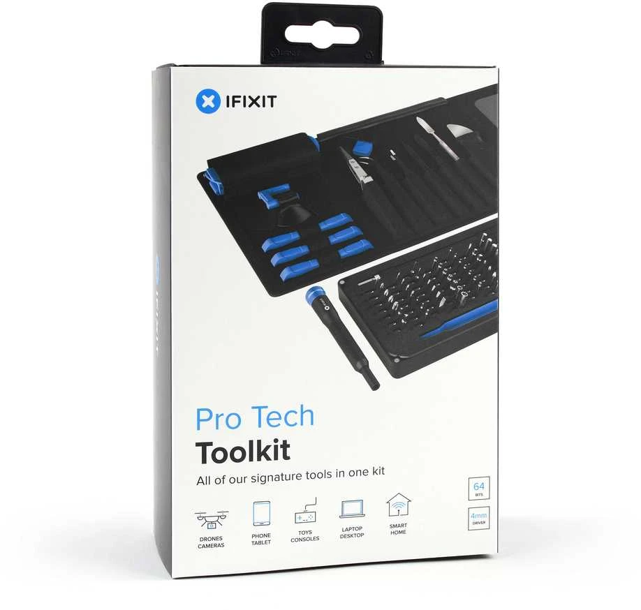 iFixit EU145307 - Įrankių rinkinys - Universalus - Atidarymo kirtiklis,Atsuktuvas,Spudger,Siurbtukas,Pincetas - Juodas,Mėlyna,Pilkas,Nerūdijantis plienas,Permatomas,Baltas - Plokščias,Apsauginis Torx,Veržliaraktis,Torx -3 pincetai