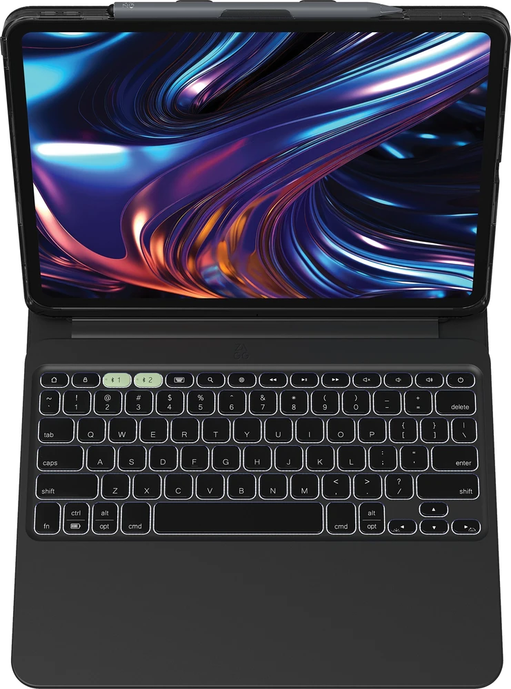 Klaviatūra Zagg PROKEYS 2 IPAD PRO 13 (M4) - IPAD M5 Juodas GERMAN
