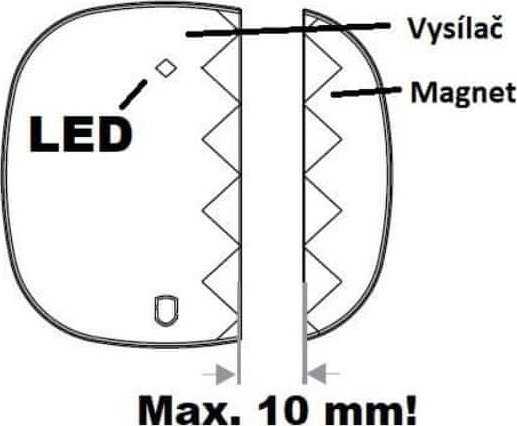iGET SECURITY P4v2 - magnetinis belaidis durų/langų detektorius