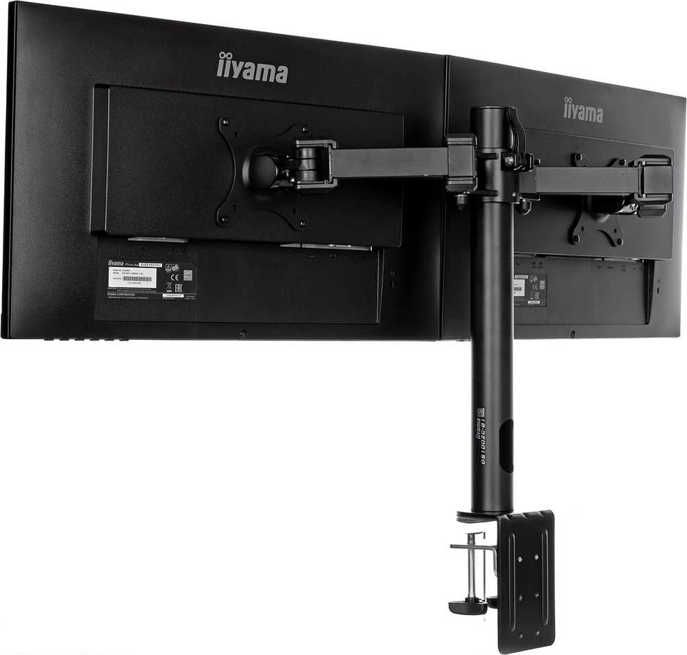 iiyama DS1002C-B1 stalinis plokščiųjų ekranų laikiklis 76,2 cm (30") Gnybtas Juoda