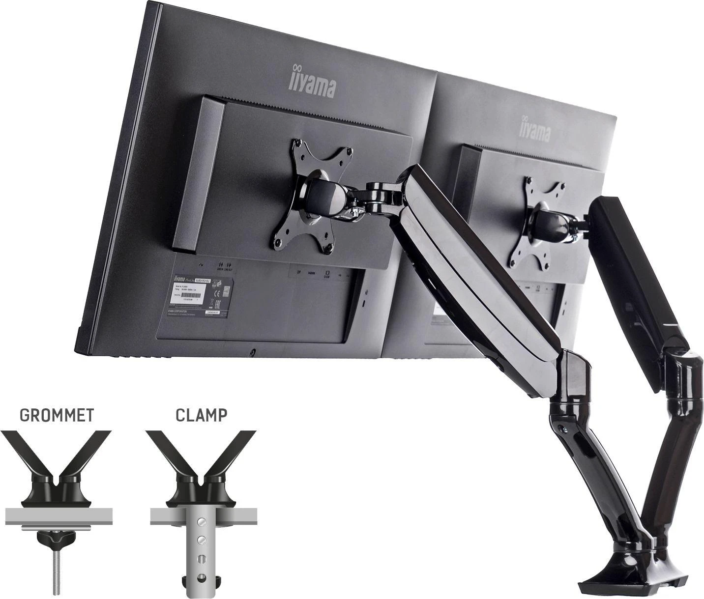 iiyama DS3002C-B1 stalinis plokščiųjų ekranų laikiklis 68,6 cm (27") Juoda