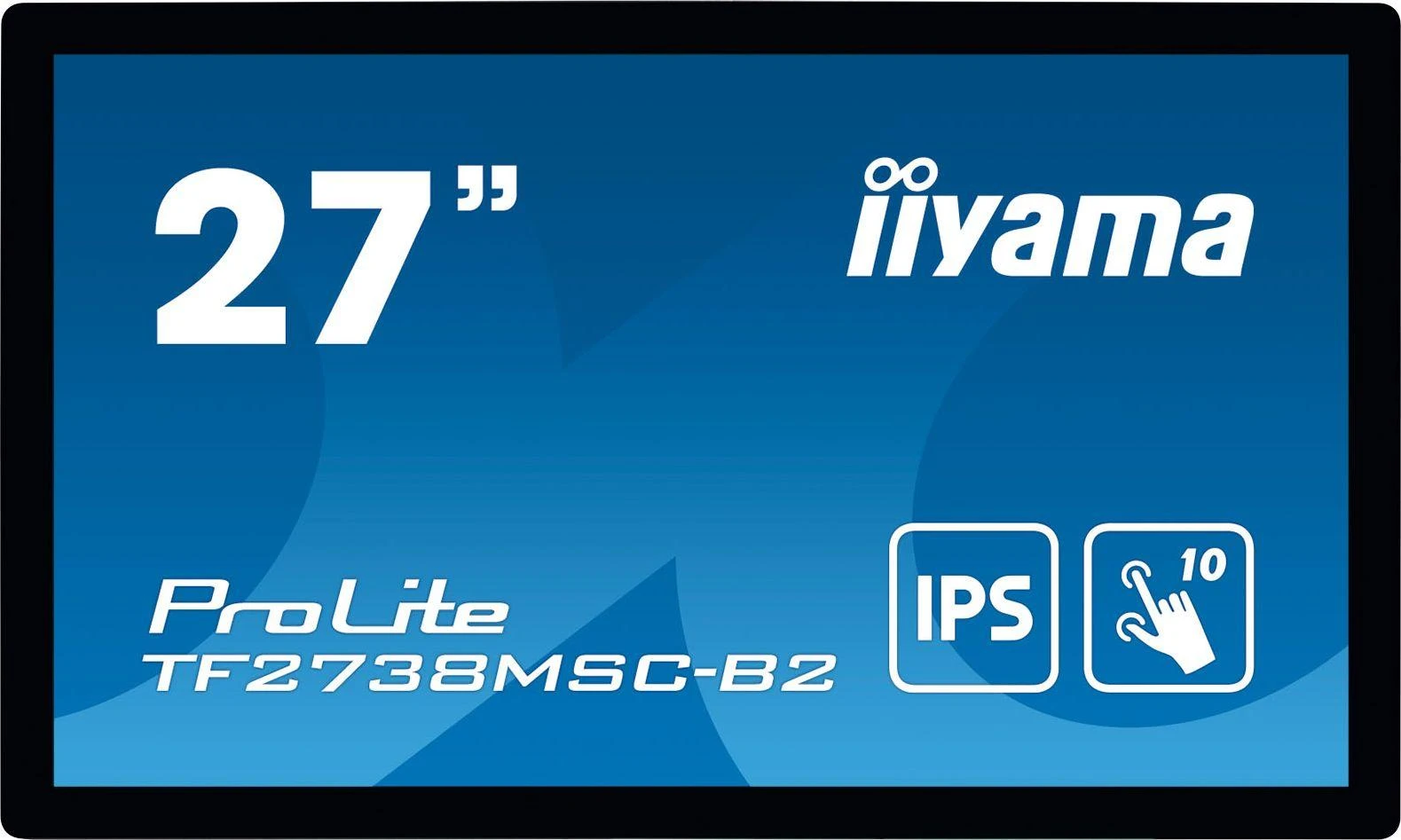 Monitorius IIYAMA TF2738MSC-B2 27 colių IPS 1920x1080 10 taškų jutiklinis 1000:1 425cd/m2 5ms DVI HDMI DP USB jutiklinės sąsajos garsiakalbiai 2x3W