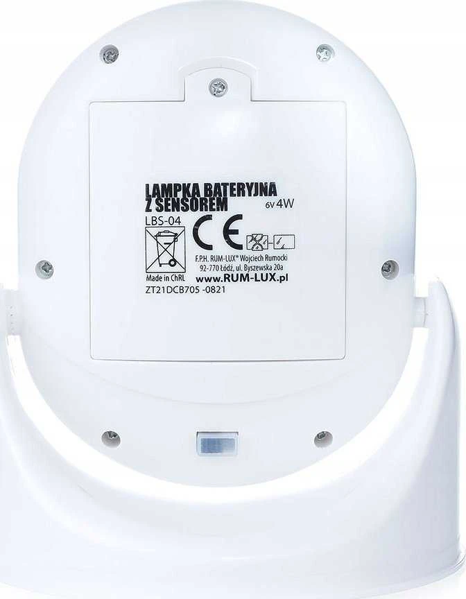 Įkišamas šviestuvas „Rum-Lux“ lizdui A1dfc, baterijomis maitinamas LED šviestuvas su judesio ir prieblandos jutikliu RUM-LUX