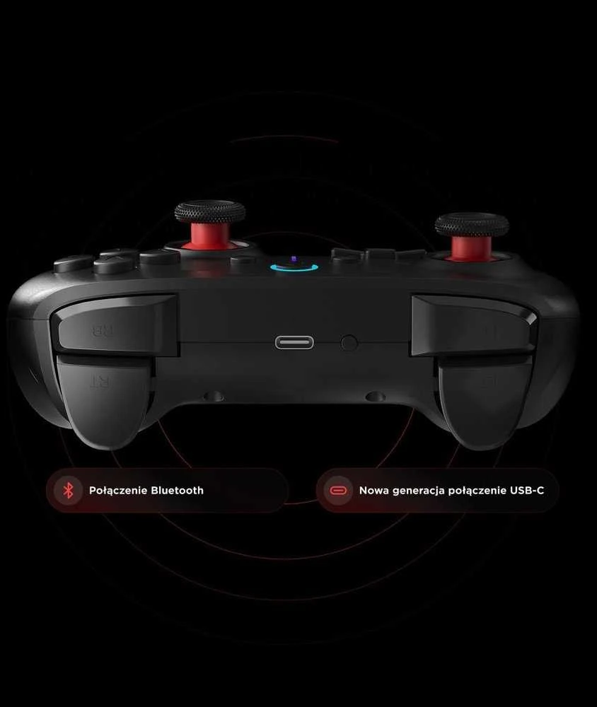 Rampage Hydra Pro Pad ausinės RGB 2.4G, juodas, magnetiniai paleidikliai