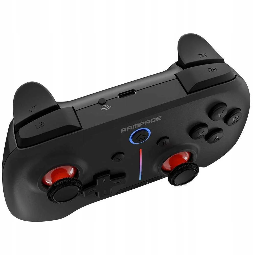 Rampage Hydra Pro Pad ausinės RGB 2.4G, juodas, magnetiniai paleidikliai