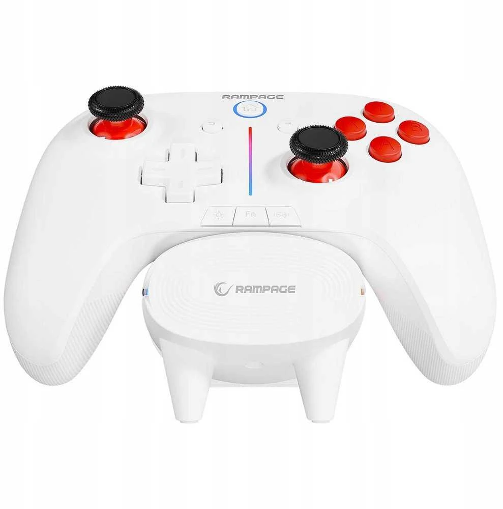„Rampage Hydra Pro Pad“ kilimėlis RGB 2.4G, magnetiniai paleidikliai su Balta įkrovimo stotele