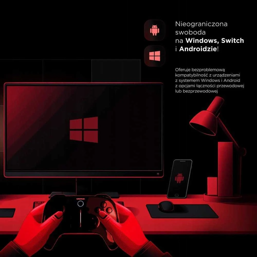 „Rampage Hydra Pro Pad“ kilimėlis RGB 2.4G, magnetiniai paleidikliai su Balta įkrovimo stotele