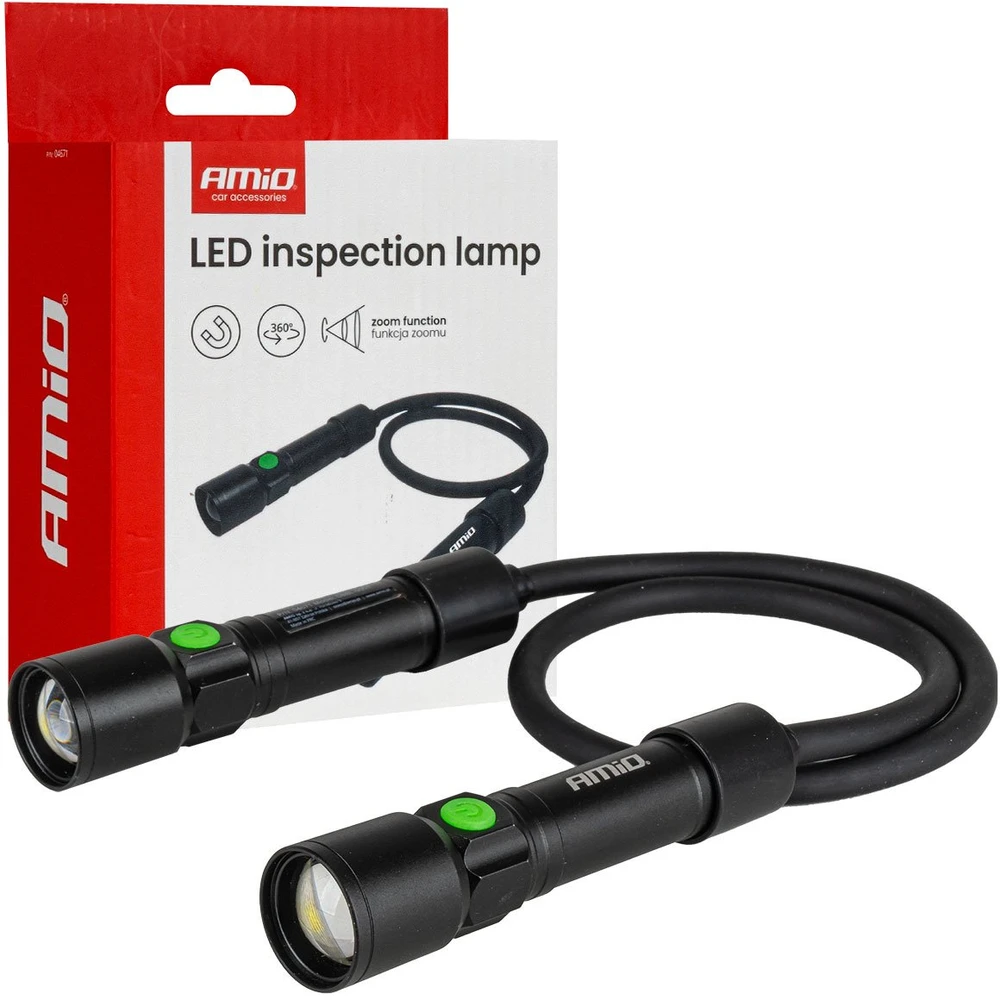 Akumuliatorinė LED inspekcinė lempa ant kaklo 2×P50 1000 mAh AMIO-04671