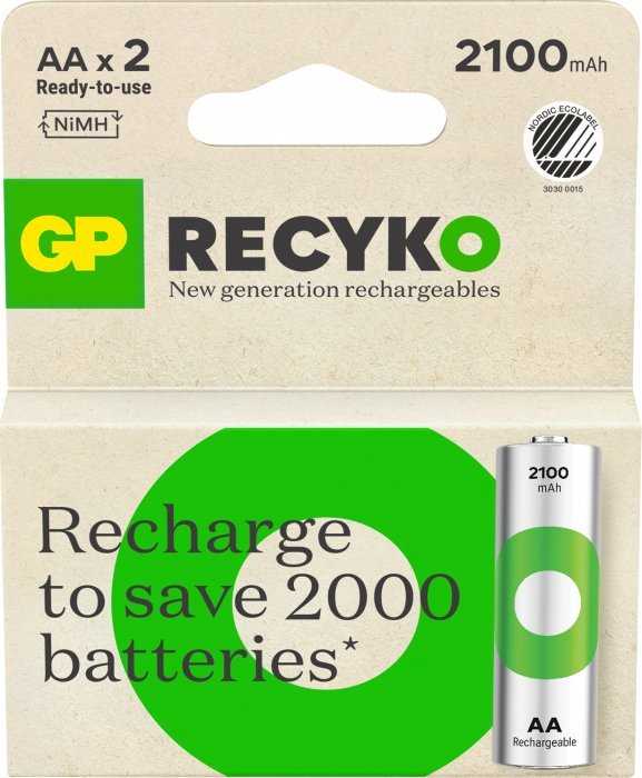 GP Akumuliatorius ReCyko AA / R6 2100mAh 2 vnt.