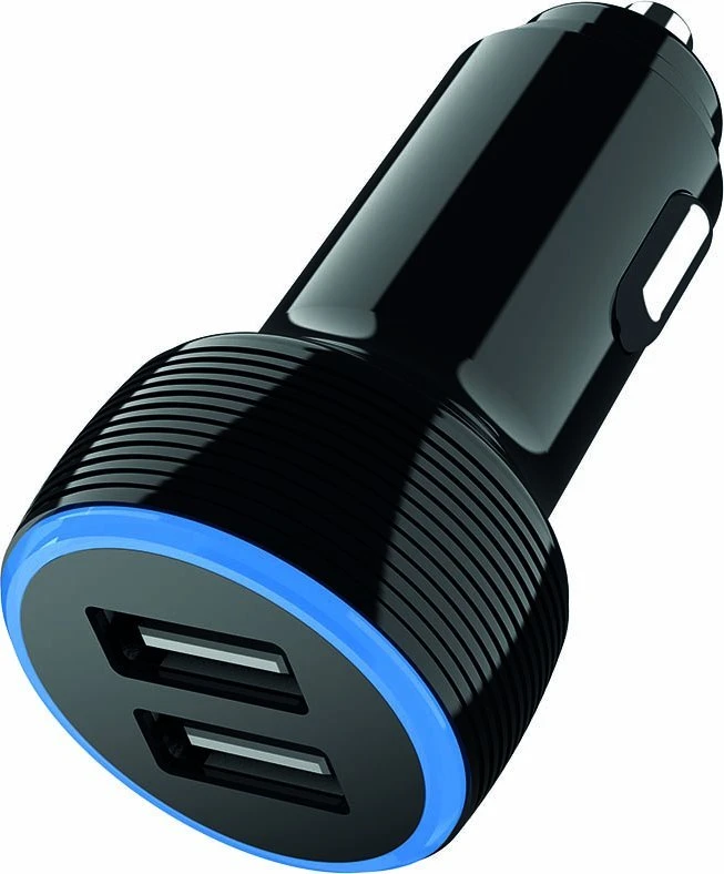 Įkroviklis 2GO 2GO Dual-USB KFZ-Ladegerät 2400mA juodas