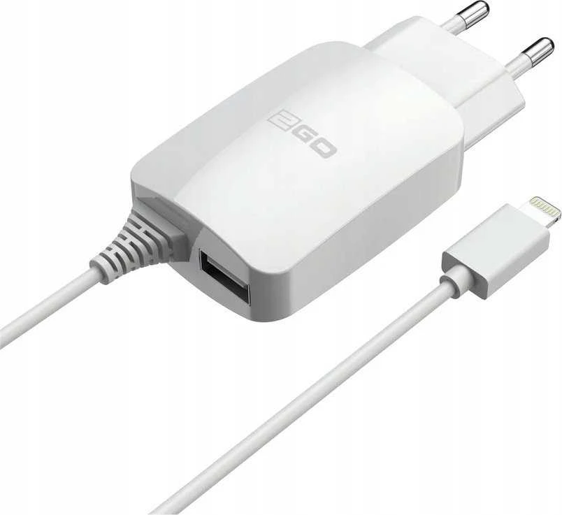 Įkroviklis 2GO Lightning i USB 12W Baltas (797166)