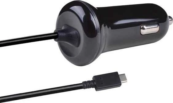 Įkroviklis 2GO 2GO Kfz-Ladegerät 12V/24V - juodas USB Type-C 3.1 3000mA