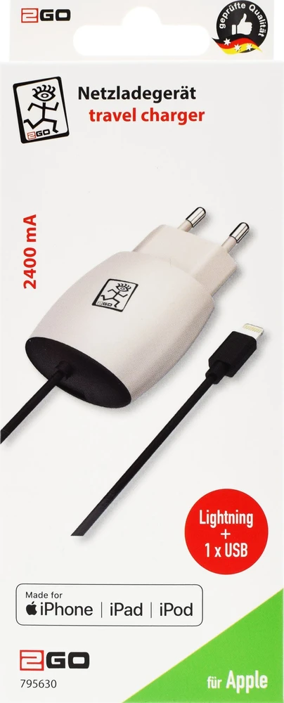 Įkroviklis 2GO 1x USB-A 12W (795630)