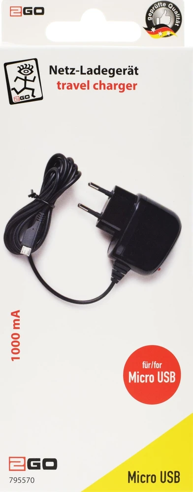 Įkroviklis 2GO Micro-USB 5W Juodas (795570)