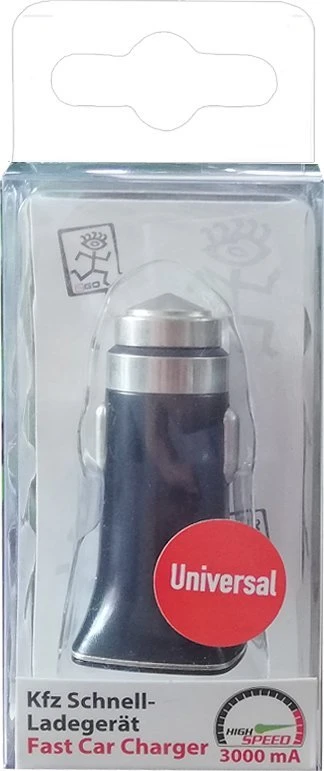Įkroviklis 2GO 2GO USB KFZ-Schnell-Ladegerät 3100mA USB-A QC 3.0 juodas
