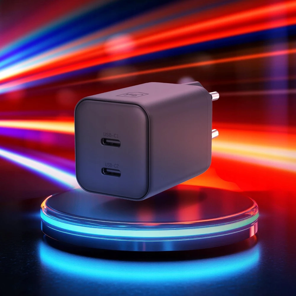3mk Hyper Charger PD 45W GaN AVS QC4+ PPS AFC FCP DCP 2C Juodas