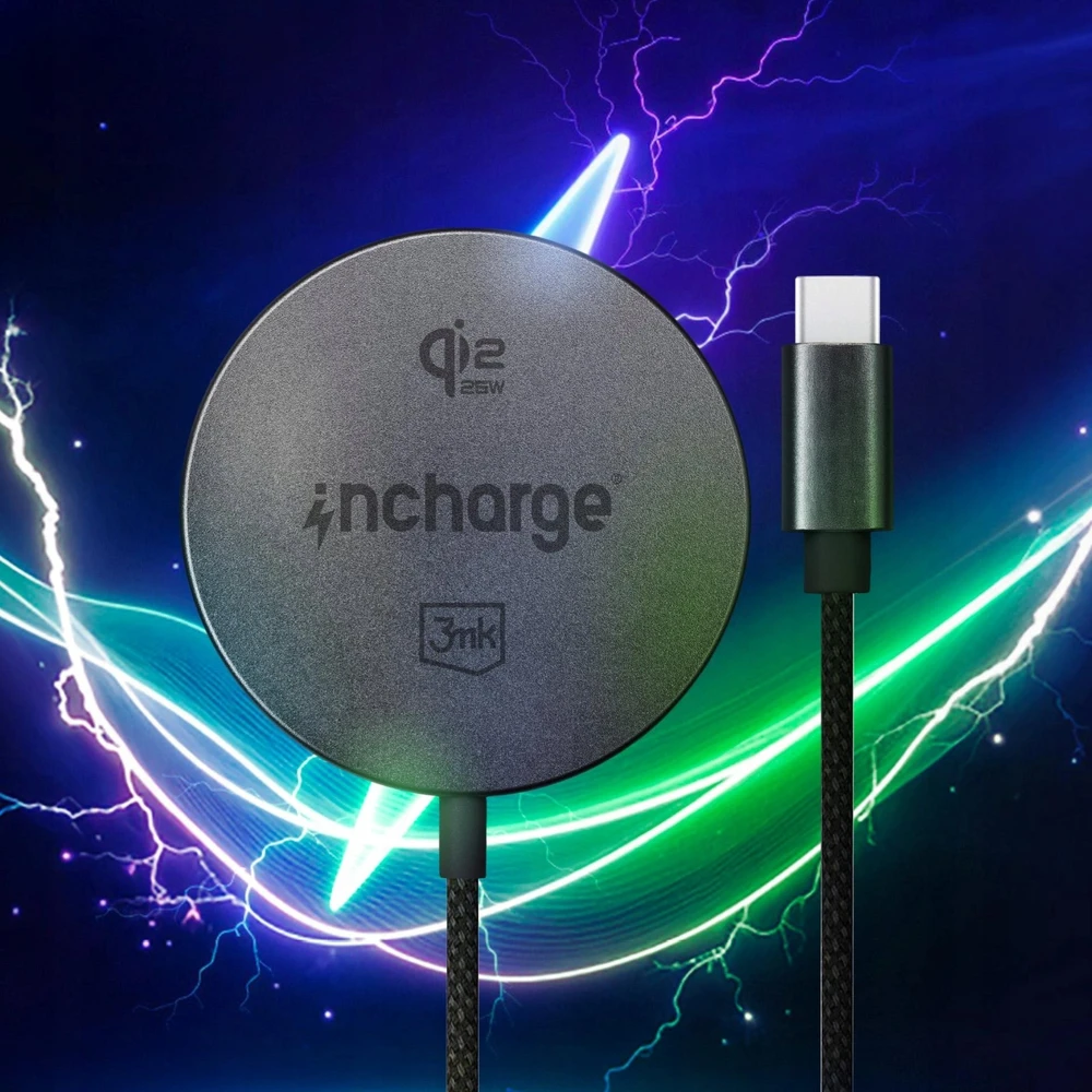 3mk įkroviklis „Align Qi2.2 25W“, skirtas „Android“ Juodas