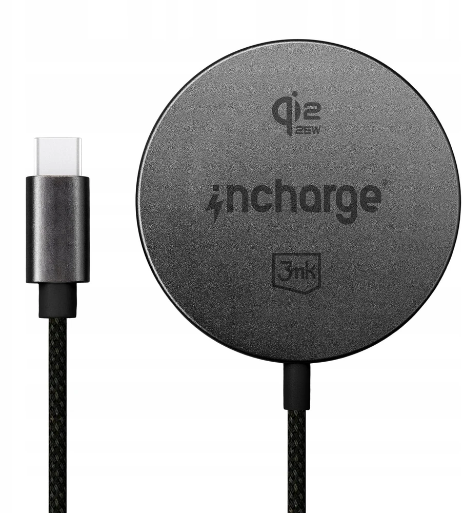 3mk įkroviklis „Align Qi2.2 25W“, skirtas „Android“ Juodas