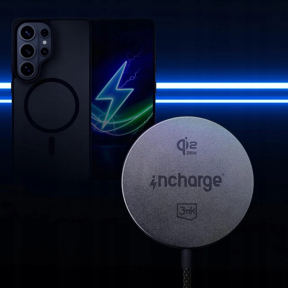 3mk įkroviklis „Align Qi2.2 25W“, skirtas „Android“ Juodas