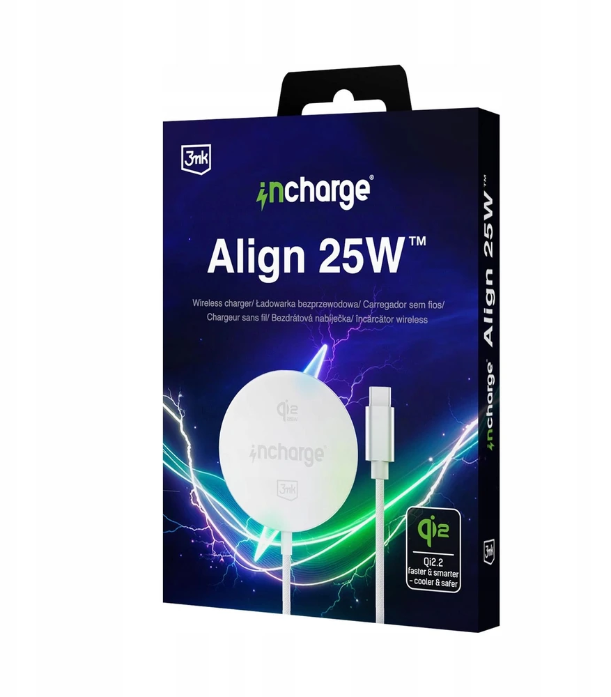 3Mk 3 mk įkroviklis „Align Qi2.2 25W“, skirtas „Android Baltas“