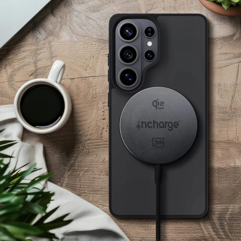 3mk įkroviklis „Align Qi2.2 25W“, skirtas „Android“ Juodas