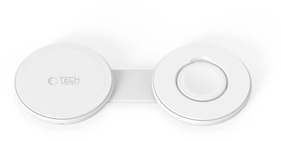 Tech-Protect A55 2IN1 MAGNETINIS MagSafe BELAIDIS ĮKROVIKLIS 25W QI2.2 Baltas