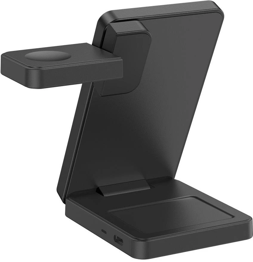 TECH-PROTECT A56 3IN1 MAGNETINIS MagSafe BELAIDIS ĮKROVIKLIS 25W QI2.2 Juodas