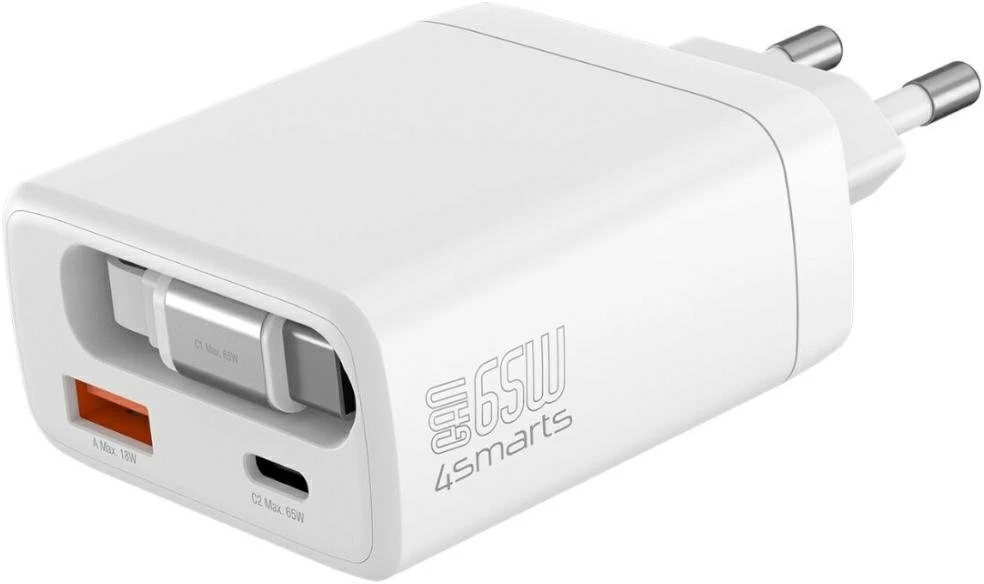 Įkroviklis 4smarts Įkroviklis jungiama į tinklą 4smarts PDPlug Slim 65W GaN Jojo balta