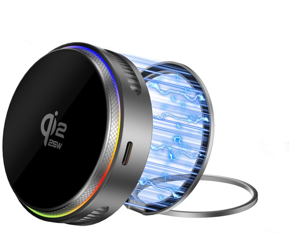 4smarts 541761, Automatinis, Vidaus, USB, Belaidis įkrovimas, Pilka