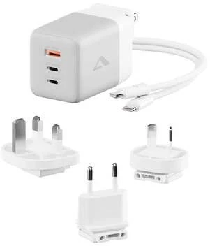 Alogic 3x100 greito galingumo 100 W kelioninis įkroviklis, skirtas įvairioms šalims