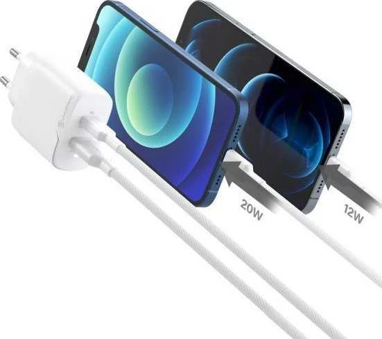 Įkroviklis Alogic Alogic Įkrovimo adapteris USB-C 2x32W baltas