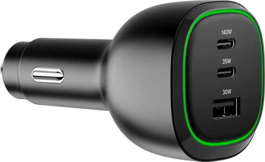 Įkroviklis Alogic Alogic KFZ Lagegerät 165W 3Port 2xUSB-C+1xUSB-A+USB-C kabelis