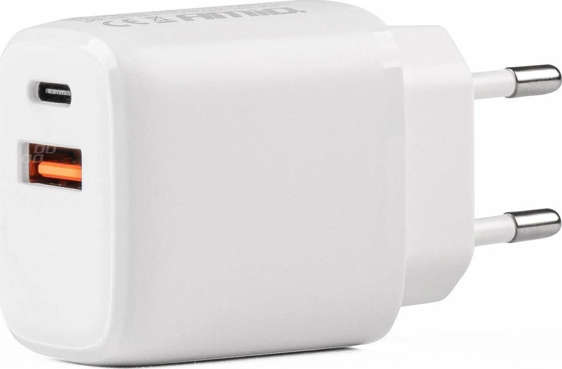 Amio Sieninis įkroviklis PCH PRO-09 USB+USB-C 20W Quick Charge 230V