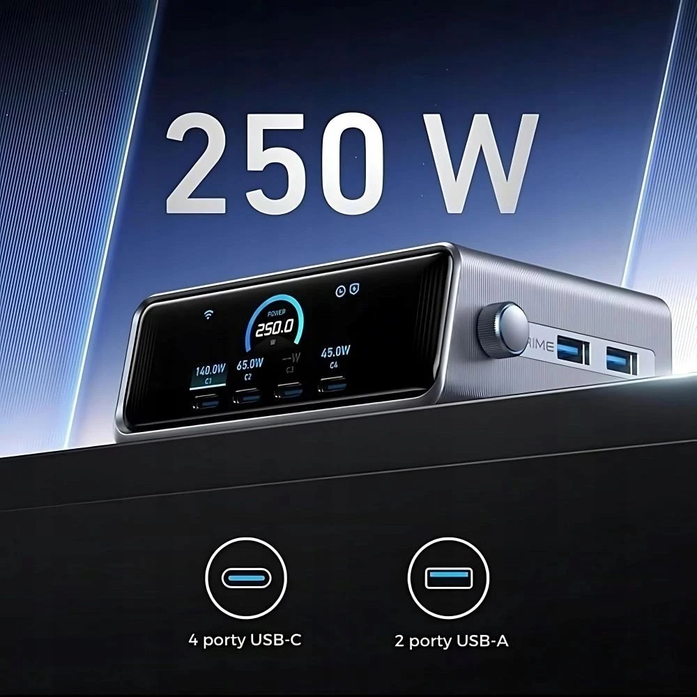 „Anker Prime“ įkroviklis (250 W, 6 prievadai, „GaNPrime“) | A2345341