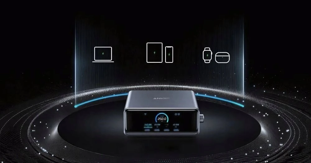 „Anker Prime“ įkroviklis (250 W, 6 prievadai, „GaNPrime“) | A2345341