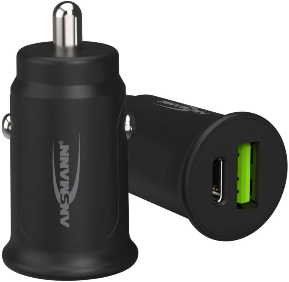 Įkroviklis Ansmann Ansmann CC230PD, Auto, Cigar lighter, 20 V, 3 A, Juodas