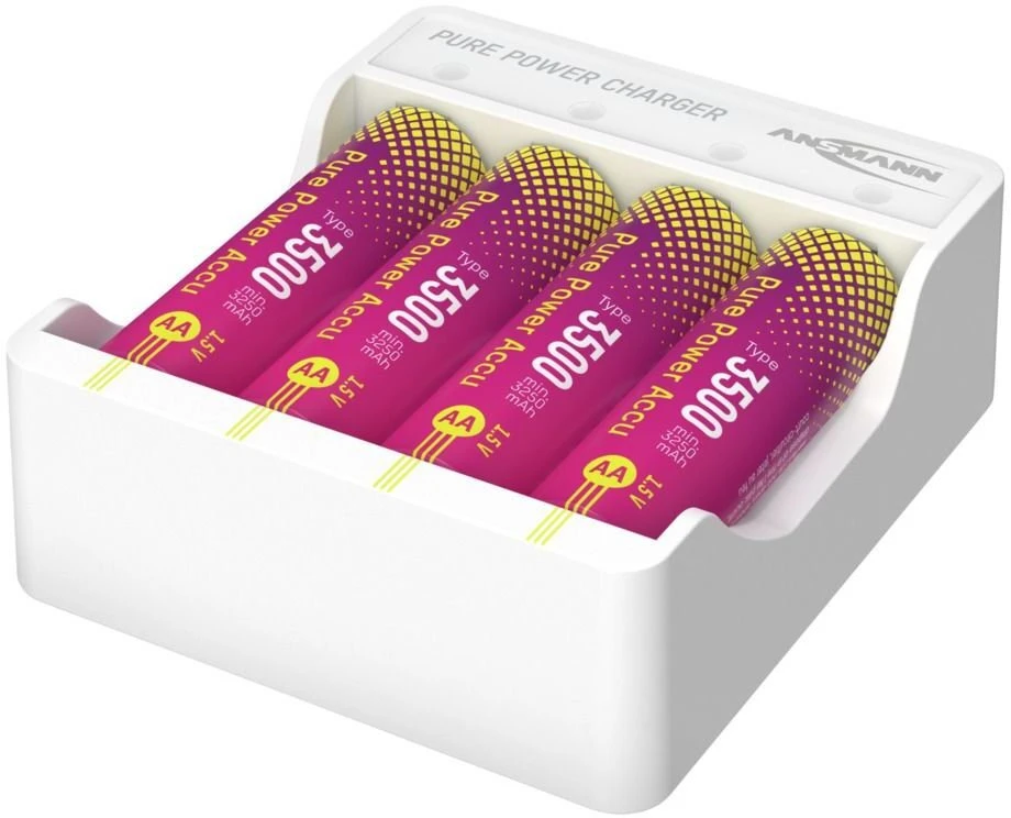 Įkroviklis Ansmann PurePower Charger Set – Includes 4 x AA 3500mAh Batteries
