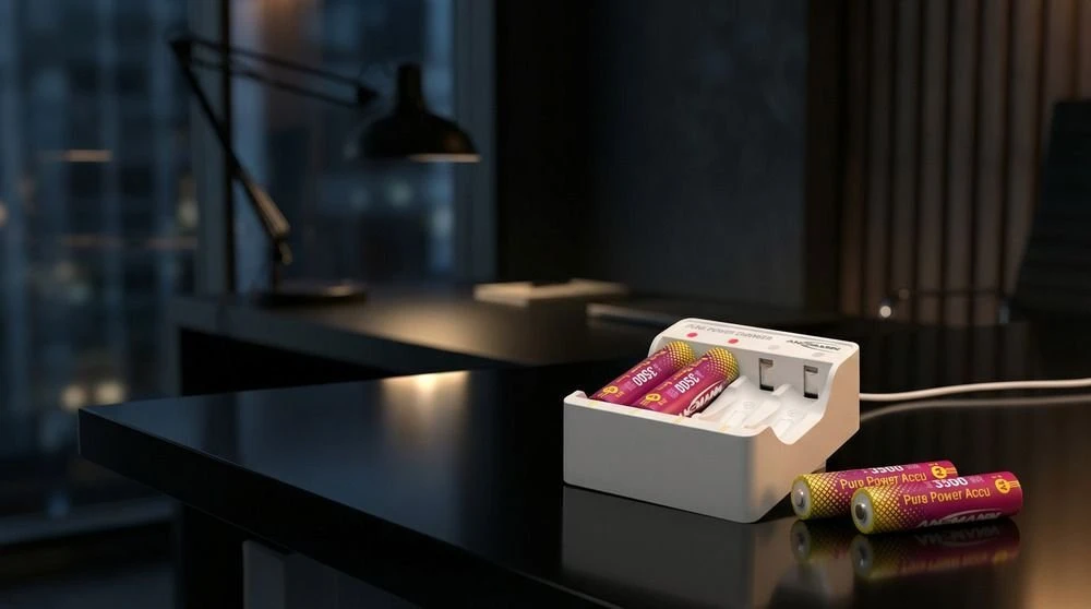 Įkroviklis Ansmann PurePower Charger Set – Includes 4 x AA 3500mAh Batteries