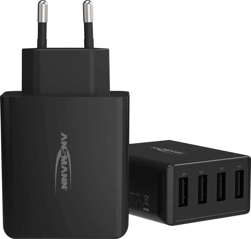 Ansmann namų įkroviklis HC430 4xUSB 3000mA juodas